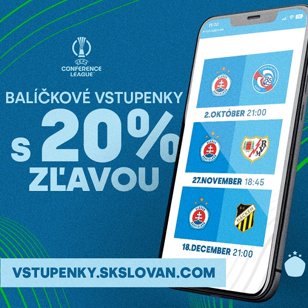 BALÍČEK VSTUPENIEK NA KONFERENČNÚ LIGU 2025/2026