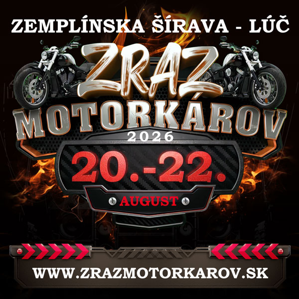 ZRAZ MOTORKÁROV ZEMPLÍNSKA ŠÍRAVA 2026				