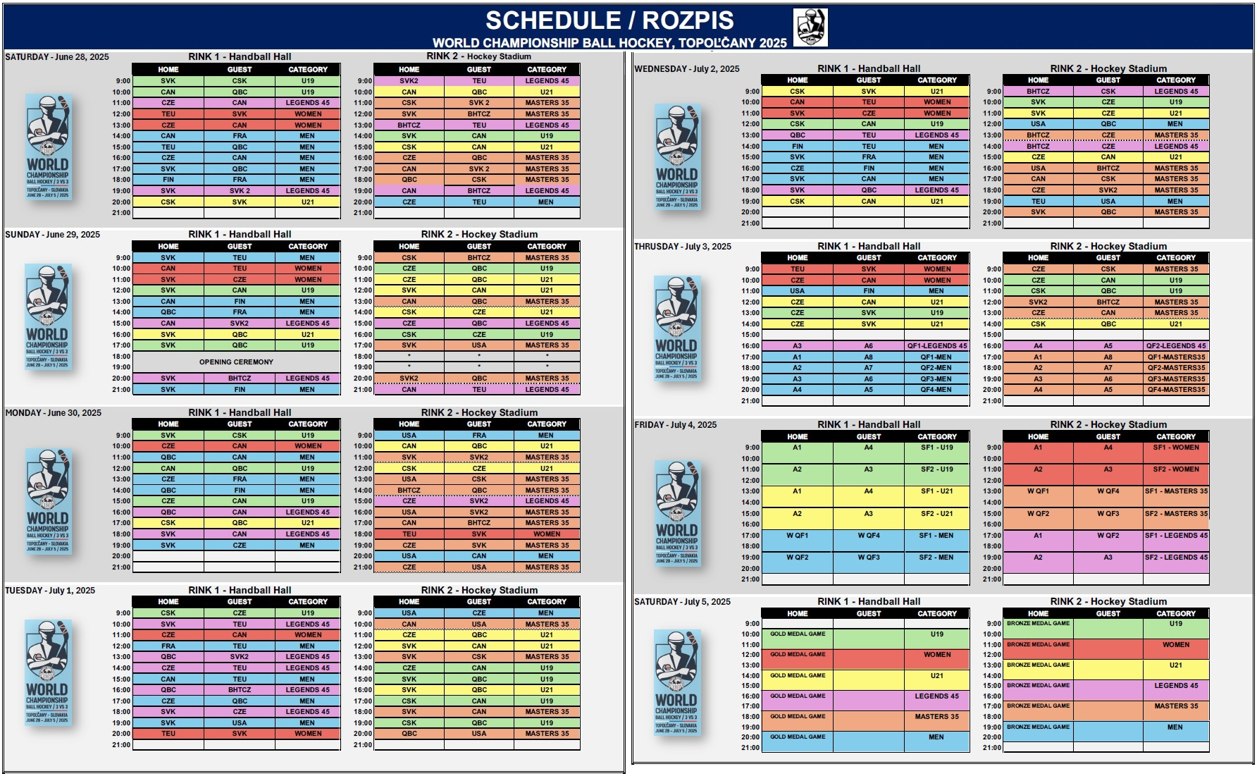 picture Majstrovstvá sveta v hokejbale 3vs3 2025 – Mestská športová hala Topoľčany