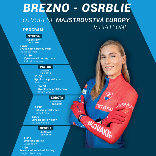 Otvorené majstrovstvá Európy v biatlone Brezno - Osrblie 2024