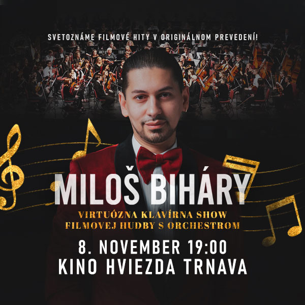 MILOŠ BIHÁRY - Virtuózna klavírna show filmovej hudby s orchestrom