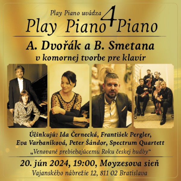 Play Piano 4 Piano - A. Dvořák a B. Smetana v komornej tvorbe pre klavír