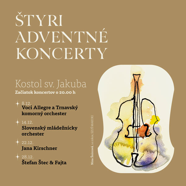 Štyri adventné koncerty Slovenský mládežnícky orchester