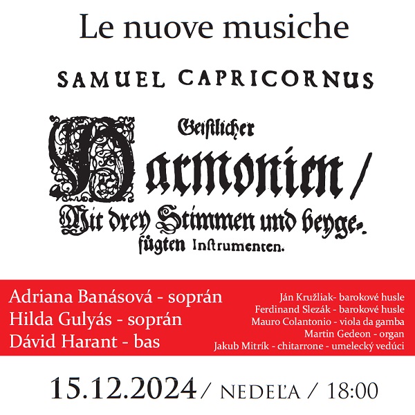 SAMUEL CAPRICORNUS – GEISTLICHE HARMONIEN