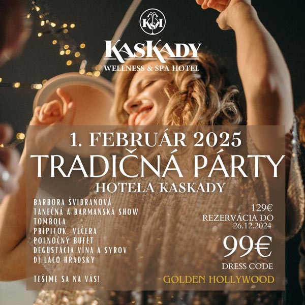 Tradičná párty hotela Kaskady Golden Hollywood