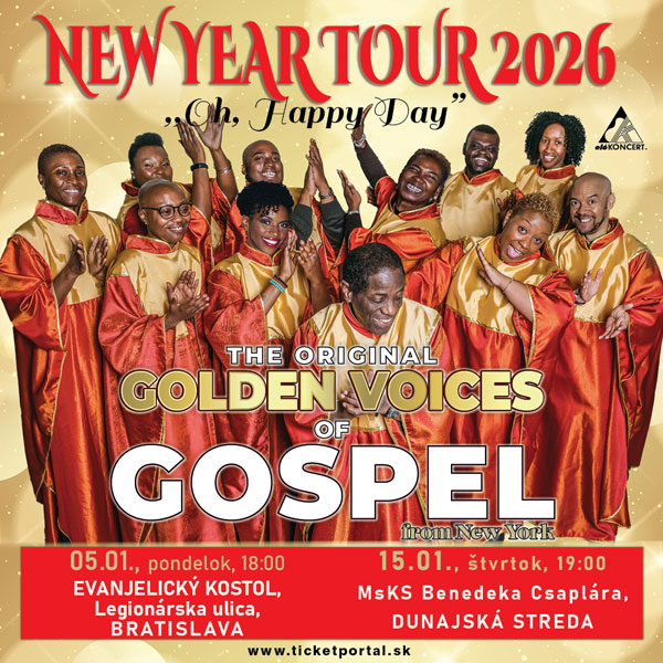 The Original Golden Voices Of Gospel z New Yorku - novoročný gospel koncert