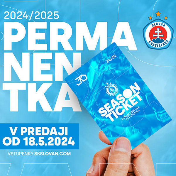 ŠK SLOVAN BRATISLAVA – PERMANENTNÁ VSTUPENKA – 2024/2025