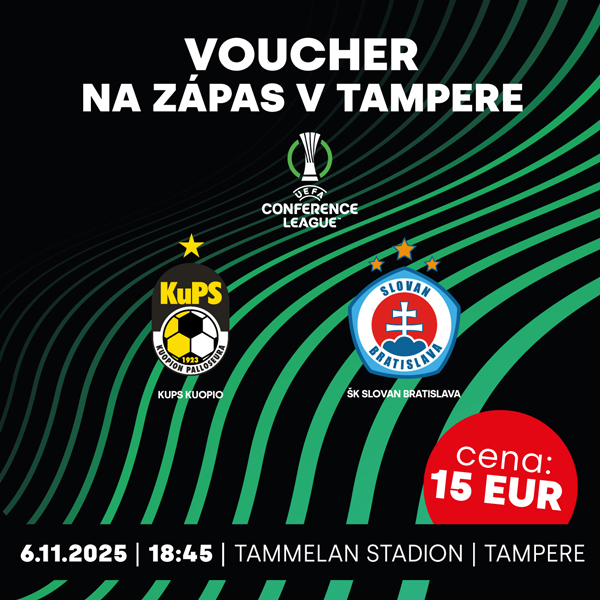 VOUCHER na zápas KUPS KUOPIO  vs ŠK SLOVAN BRATISLAVA