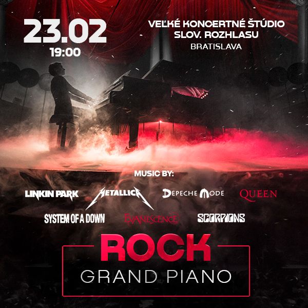 ROCK MUSIC & GRAND PIANO: LINKIN PARK, RAMMSTEIN, QUEEN, METALLICA, DEPECHE MODE, EVANESCENCE AND OTHER