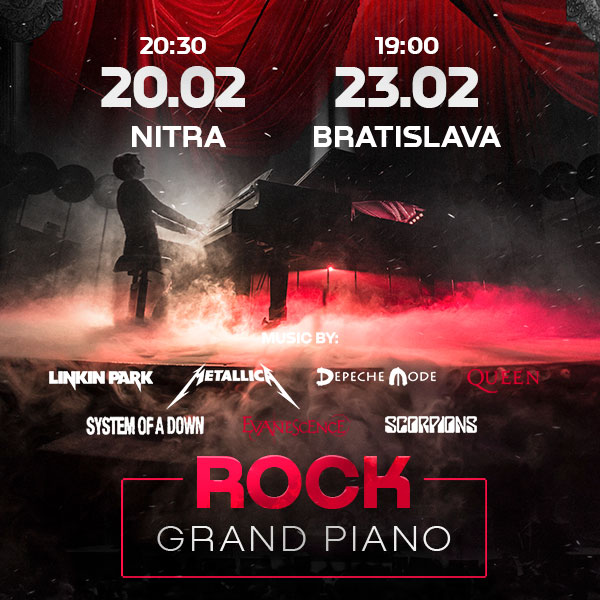 ROCK MUSIC & GRAND PIANO: LINKIN PARK, RAMMSTEIN, QUEEN, METALLICA, DEPECHE MODE, EVANESCENCE AND OTHER