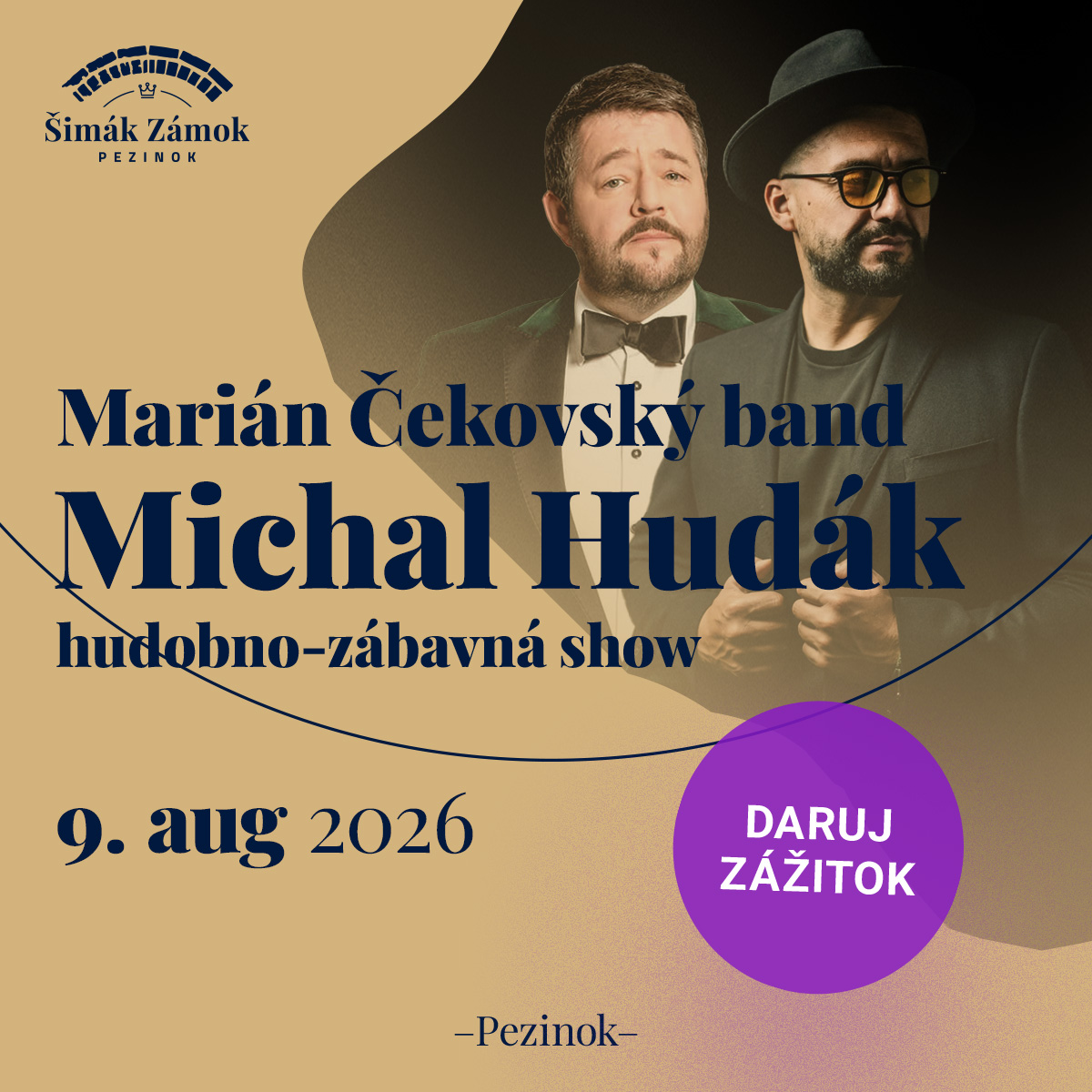 ČEKOVSKÝ BAND & MICHAL HUDÁK  - koncert plný hitov na zámku