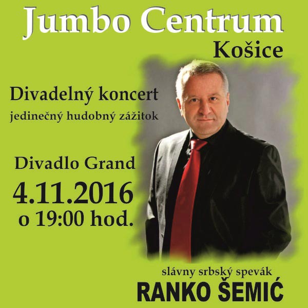 Koncert srbského speváka Ranka Šemića