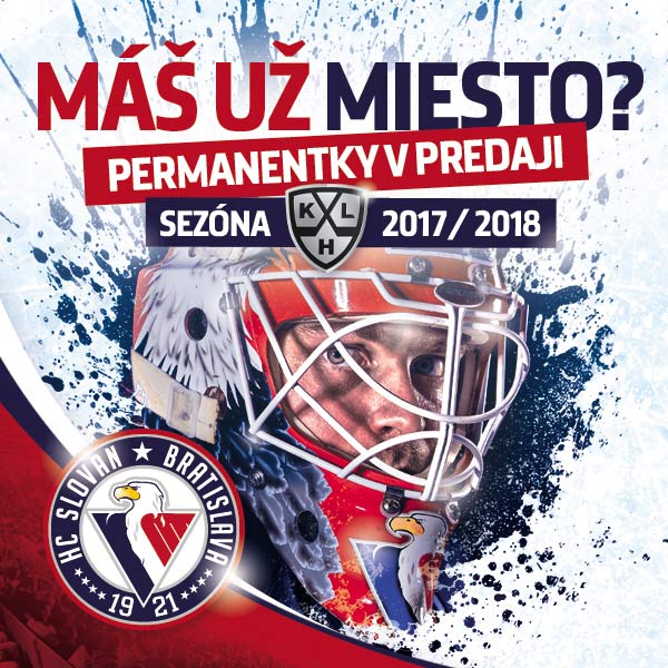 KHL - HC SLOVAN permanentka 2017/2018