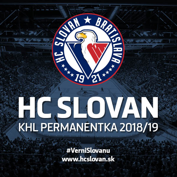KHL - HC SLOVAN permanentka 2018/2019