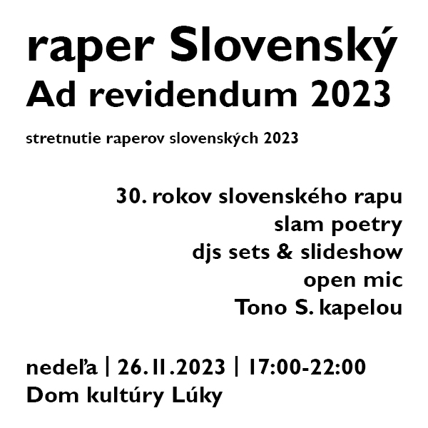 RAPER SLOVENSKÝ -  AD REVIDENDUM 2023
