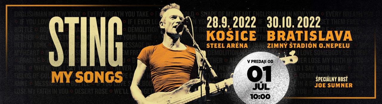 STING MY SONGS Košice 2020